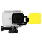 For Xiaomi Xiaoyi Yi II 4K Sport Action Camera Proffesional Foldable Waterproof Colorized Lens Filter with Hexangular Spanner(Yellow) - 1