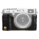 1/4 inch Thread PU Leather Camera Half Case Base for FUJIFILM X100V (Black) - 1