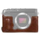 1/4 inch Thread PU Leather Camera Half Case Base for FUJIFILM XE4 (Coffee) - 1