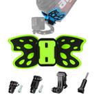 Butterfly Helmet Mount Adapter with 3-Way Pivot Arm & J-Hook Buckle & Long Screw for GoPro Hero12 Black / Hero11 /10 /9 /8 /7 /6 /5, Insta360 Ace / Ace Pro, DJI Osmo Action 4 and Other Action Cameras (Fluorescent Green) - 1