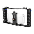 YELANGU PC01 Vlogging Live Broadcast Smartphone Metal Cage Handle Stabilizer Bracket for iPhone, Galaxy, Huawei, Xiaomi, HTC, LG, Google, and Other Smartphones(Black) - 1