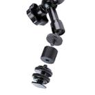 11 inch Adjustable Friction Articulating Magic Arm + Large Claws Clips with Phone Clamp(Black) - 3