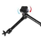 11 inch Adjustable Friction Articulating Magic Arm + Large Claws Clips with Phone Clamp(Black) - 4