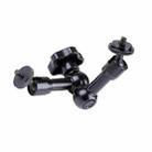 7 inch Adjustable Friction Articulating Magic Arm + Large Claws Clips (Black) - 2