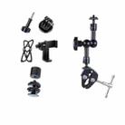 7 inch Adjustable Friction Articulating Magic Arm + Large Claws Clips with Phone Clamp (Black) - 1
