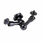 7 inch Adjustable Friction Articulating Magic Arm + Large Claws Clips with Phone Clamp (Black) - 2