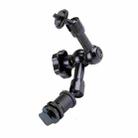 7 inch Adjustable Friction Articulating Magic Arm + Large Claws Clips with Phone Clamp (Black) - 3