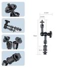 7 inch Adjustable Friction Articulating Magic Arm + Large Claws Clips with Phone Clamp (Black) - 5