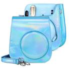 Aurora Color Leather Case Full Body Camera Bag with Shoulder Strap for FUJIFILM Instax mini 11(Blue) - 1