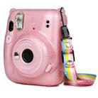 Glitter Power Crystal Case with Strap for FUJIFILM Instax mini 11 (Pink) - 1