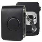 Full Body Camera Retro PU Leather Case Bag with Strap for FUJIFILM instax mini Liplay (Black) - 1