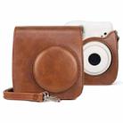 Retro Full Body PU Leather Case Camera  Bag with Strap for FUJIFILM instax mini 7+ (Brown) - 1