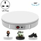 22cm Electric Rotating Display Stand Video Shooting Props Turntable, Load: 50kg, UK Plug (White) - 1