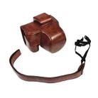 PU Leather Camera Full Body Case Bag with Strap for FUJIFILM X-S10 (15-55mm Lens) (Coffee) - 1