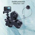 Dual Suction Cup Mount Holder with Tripod Adapter & Screw & Phone Clamp & Anti-lost Silicone Net for for GoPro, Insta360, DJI and Other Action Cameras, Smartphones(Black) - 3