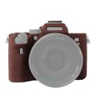 For Sony A7R4 Soft Silicone Protective Case(Coffee) - 1