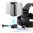 Elastic Mount Belt Adjustable Head Strap with Phone Clamp & Screw & S-type Adapter for GoPro HERO10 Black / HERO9 Black /8 /7 /6 /5, Xiaoyi and Other Action Cameras, Smarphones(Black) - 7
