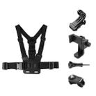 Adjustable Body Mount Belt Chest Strap with Phone Clamp & S-type Adapter & J Hook Mount & Long Screw for GoPro Hero11 Black / HERO10 Black / HERO9 Black / HERO8 Black / HERO7 /6 /5 /5 Session /4 Session /4 /3+ /3 /2 /1, Insta360 ONE R, DJI Osmo Action and Other Action Cameras, Smartphones(Black) - 1