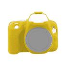 For Canon EOS 200D / EOS 200D Mark II Soft Silicone Protective Case(Yellow) - 1