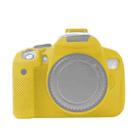 For Canon EOS 600D Soft Silicone Protective Case(Yellow) - 1