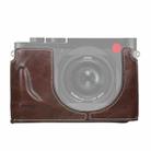 1/4 inch Thread PU Leather Camera Half Case Base for Leica Q2(Coffee) - 1