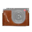 1/4 inch Thread PU Leather Camera Half Case Base for Leica Q2(Brown) - 1