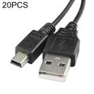 20 PCS Mini 5-Pin USB to USB A Camera Data Cable For Canon, Length: 1.2m - 1