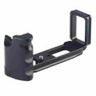 Vertical Shoot Quick Release L Plate Bracket Base Holder for FUJI X-E1 (Black) - 1