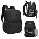 CADeN D39 Large Capacity Shoulders SLR Camera Lens Bag Photography Layered Backpack (Black) - 1
