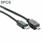 5 PCS 30cm Micro USB to Mini 8 Pin USB OTG Phone Data Cable for Nikon (Black) - 1