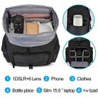 CADeN M8 Canvas Large Capacity Photography Backpack Shoulder Bag (Black) - 3