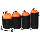 4 in 1 SLR Camera Lens Bag Micro Single Lens Bag Lens Inner Bile Bag Waterproof Protective Case Plus Velvet Thickening (Orange) - 1