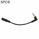 5 PCS 13cm Elbow 3.5mm Audio Male to Female PC Camera Microphone Adapter Cable(Black) - 1