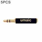 5 PCS 3.5mm Audio 4 Pole Female to 3 Pole Male Microphone Adapter(Black) - 1