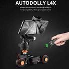 YELANGU L4X Camera Wheel Dolly Electric Track Slider 3-Wheel Dolly Car with Remote & Ballhead, Load: 3kg - 4