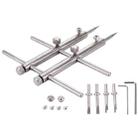 LRT-03 Professional DSLR Camera Lens Stainless Steel Spanner Wrench Open Repair Tool Kit with 3 Pairs of Spare Head - 1