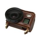 For GoPro HERO4 Litchi Texture Genuine Leather Protective Case with Sling(Brown) - 7