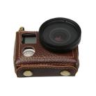 For GoPro HERO4 Litchi Texture Genuine Leather Protective Case with Sling(Brown) - 8