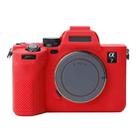 Soft Silicone Protective Case for Sony A7 IV (Red) - 1
