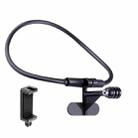 Hands Free Lazy Wearable Neck Camera Phone Holder with Phone Clamp, Extended Version(Black) - 1