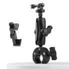 Extended Version 360 Rotation Adjustable Action Camera Bike Motorcycle Handlebar Holder with Phone Clamp (Black) - 1