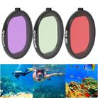 JSR Round Housing Diving 3 in 1 Red + Yellow + Purple Lens Filter for GoPro HERO8 Black - 1