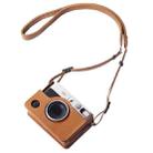 For FUJIFILM instax mini Evo Full Body Camera Genuine Leather Case Bag with Strap(Brown) - 1