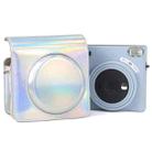 For FUJIFILM instax Square SQ1 Aurora Colorful PU Leather Camera Case Bag with Strap(Silver) - 1