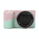 For Sony ZV-E10 Soft Silicone Protective Case (Pink Green) - 1