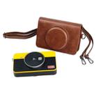 For Kodak Mini Shot2 Retro / C210R instax Full Body Camera PU Leather Case Bag with Strap (Brown) - 5
