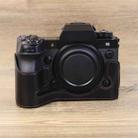 For Fujifilm XH2S 1/4 inch Thread PU Leather Camera Half Case Base (Black) - 1