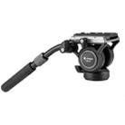 Fotopro MH-6S Aluminum Alloy Heavy Duty Video Camera Tripod Action Fluid Drag Head with Sliding Plate (Black) - 1