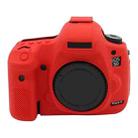 For Canon EOS 5DS Soft Silicone Protective Case (Red) - 1