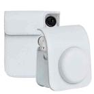For FUJIFILM instax mini 12 Full Body Leather Case Camera Bag with Strap (White) - 1
